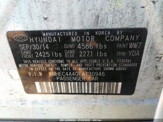 2015 Hyundai Sonata, VIN: KMHEC4A40FA130946