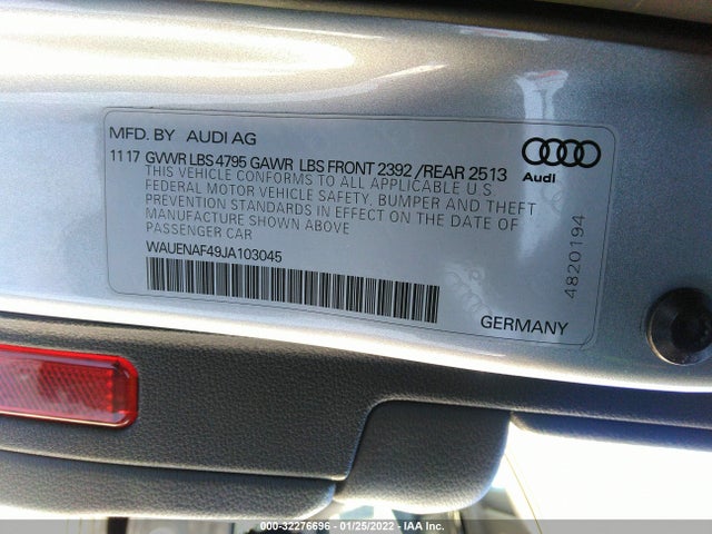 WAUENAF49JA103045 Audi A4 Premium Plus