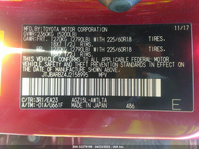 JTJBARBZ4J2158995 Lexus Nx Nx 300