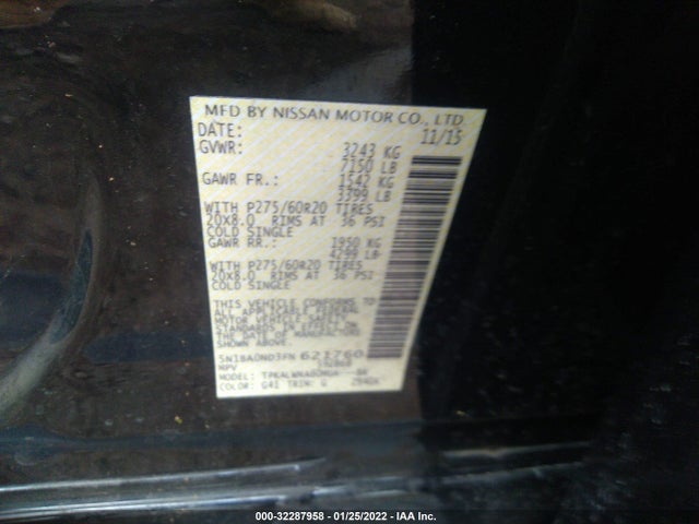2015 Nissan Armada, VIN: 5N1BA0ND3FN621760