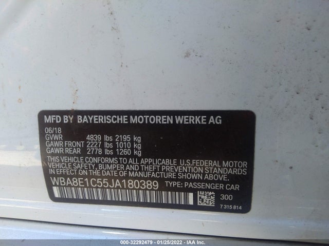 BMW 3 Series 330e Iperformance 2018 WBA8E1C55JA180389 Image 9