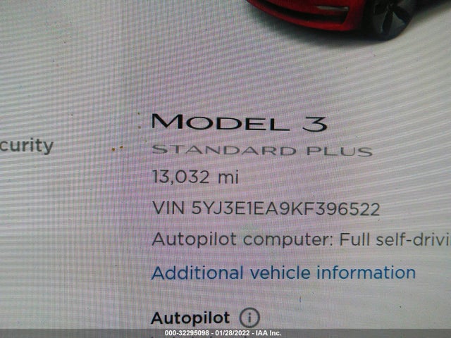 Tesla Model 3 Range 2019 5YJ3E1EA9KF396522 Image 9