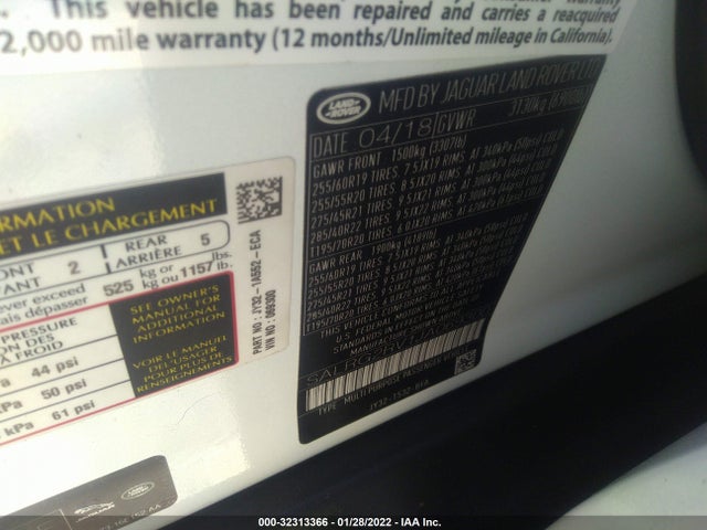 2018 Land Rover Discovery, VIN: SALRG2RV1JA069300