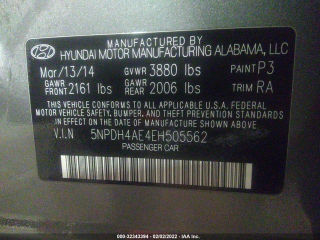 Hyundai ELANTRA SE 2014 5NPDH4AE4EH505562 Image 10
