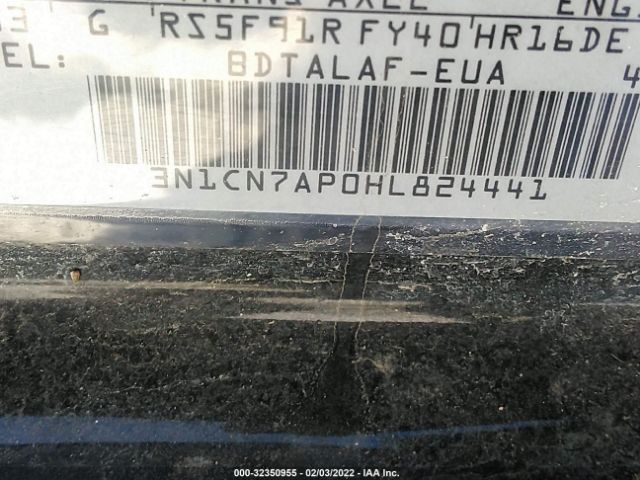 3N1CN7AP0HL824441 Nissan Versa 1.6 S