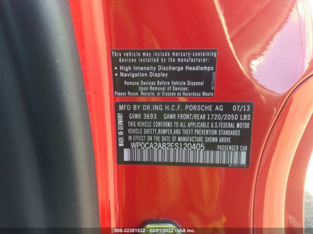 2014 PORSCHE BOXSTER WP0CA2A82ES120405 Photo 8