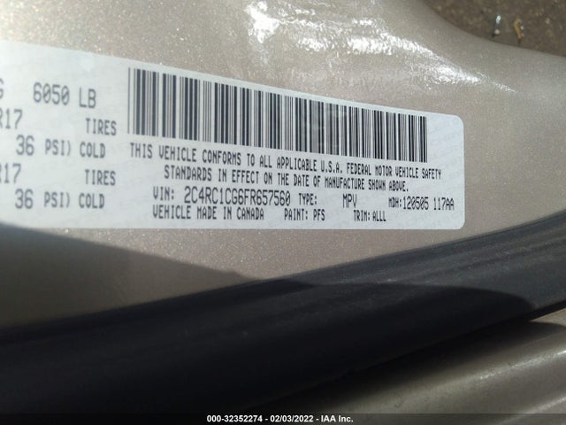 2C4RC1CG6FR657560 Chrysler Town & Country Touring-l