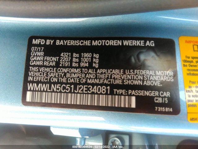 2018 Mini Clubman, VIN: WMWLN5C51J2E34081