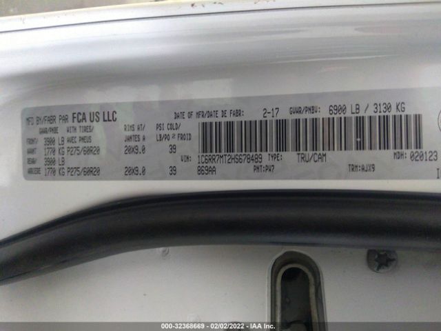 1C6RR7MT2HS678489 RAM 1500 Sport