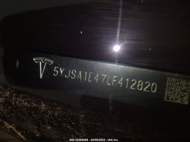 2020 Tesla Model S, VIN: 5YJSA1E47LF412820