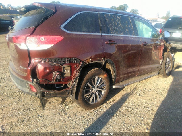 2017 TOYOTA HIGHLANDER XLE/SE VIN: 5TDJZRFH7HS446487