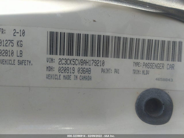 2010 CHRYSLER 300 VIN: 2C3CK5CV8AH179210