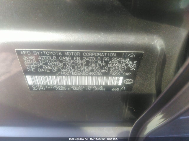 2022 Lexus IS, VIN: JTHGZ1B26N5049236