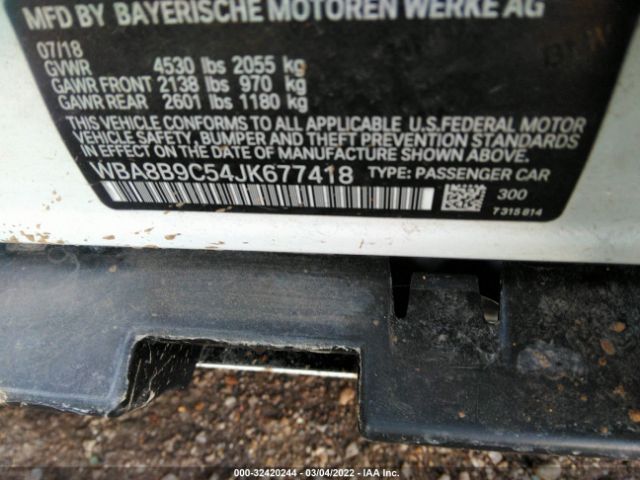 WBA8B9C54JK677418 BMW 330I