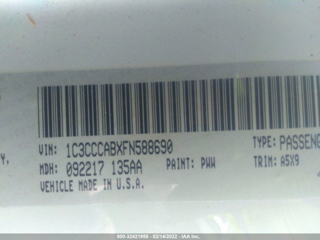 1C3CCCABXFN588690 Chrysler 200 Limited