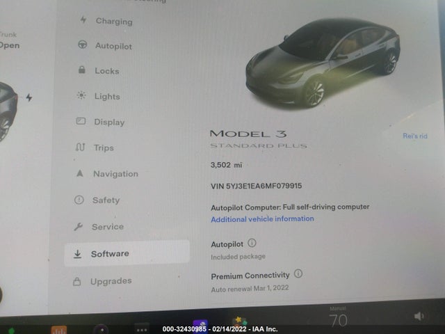 Tesla MODEL 3 2021 5YJ3E1EA6MF079915 Image 8