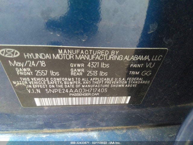 Hyundai SONATA ECO 2018 5NPE24AA0JH717405 Image 15