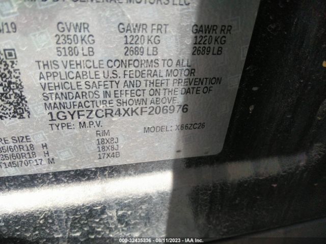 1GYFZCR4XKF206976 Cadillac Xt4 Fwd Premium Luxury