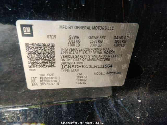 2020 Chevrolet Suburban, VIN: 1GNSCHKC0LR111564