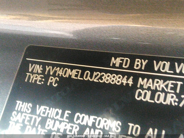 2018 Volvo V60, VIN: YV140MEL0J2388844