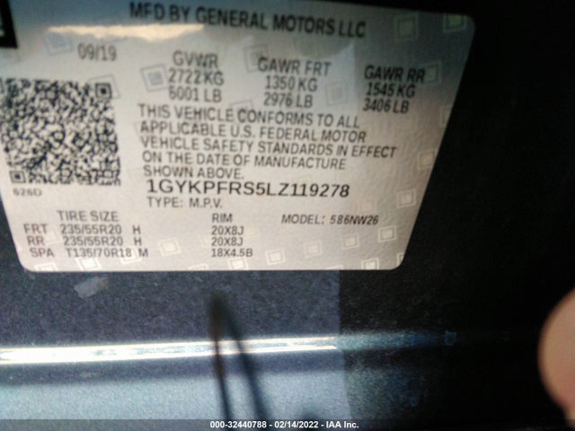 2020 Cadillac XT6, VIN: 1GYKPFRS5LZ119278