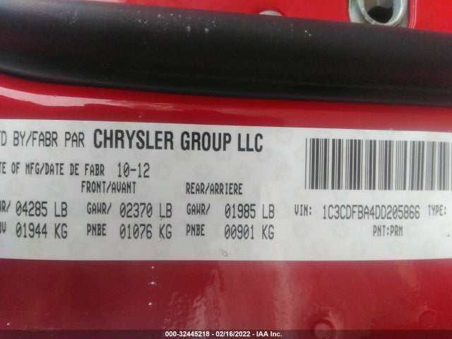 Dodge DART SXT 2013 1C3CDFBA4DD205866 Image 10