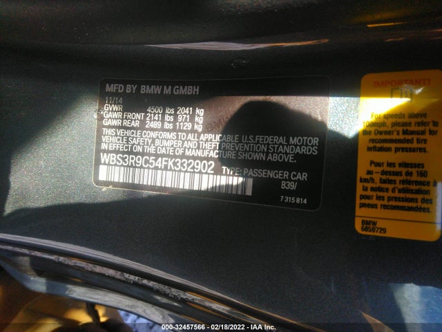 2015 BMW M4, VIN: WBS3R9C54FK332902