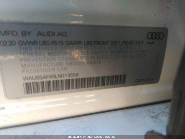 2020 Audi S8, VIN: WAU8SAF89LN013558