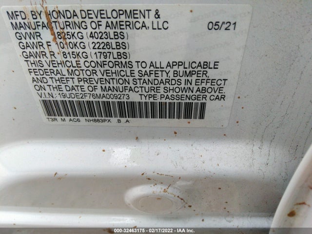 2021 Acura ILX, VIN: 19UDE2F76MA009273