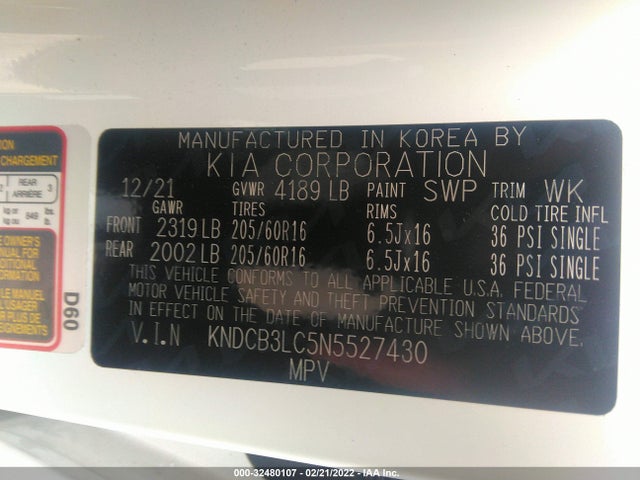 2022 Kia Niro, VIN: KNDCB3LC5N5527430