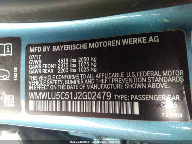 2018 Mini Clubman, VIN: WMWLU5C51J2G02479