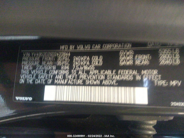 Volvo Xc60 3.2l 2013 YV4952DZ6D2422844 Image 9