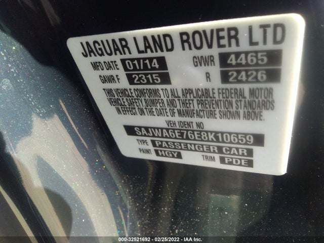 2014 Jaguar F-TYPE, VIN: SAJWA6E76E8K10659