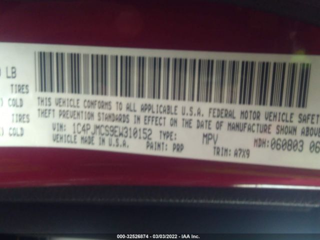 1C4PJMCS9EW310152 Jeep Cherokee Latitude