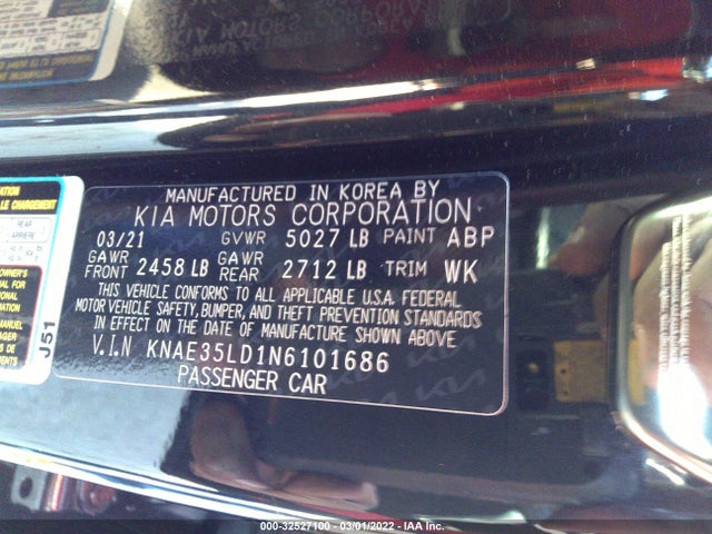 2022 Kia Stinger, VIN: KNAE35LD1N6101686