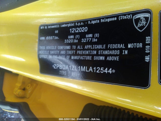 2021 Lamborghini URUS, VIN: ZPBUA1ZL1MLA12544