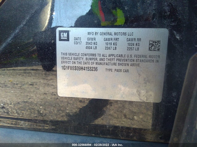 Chevrolet Bolt Ev Premier 2017 1G1FX6S09H4153236 Image 9