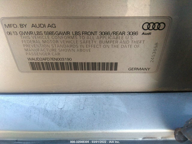 2014 Audi A8, VIN: WAUD2AFD7EN003190