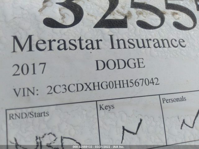 2C3CDXHG0HH567042 Dodge Charger Sxt