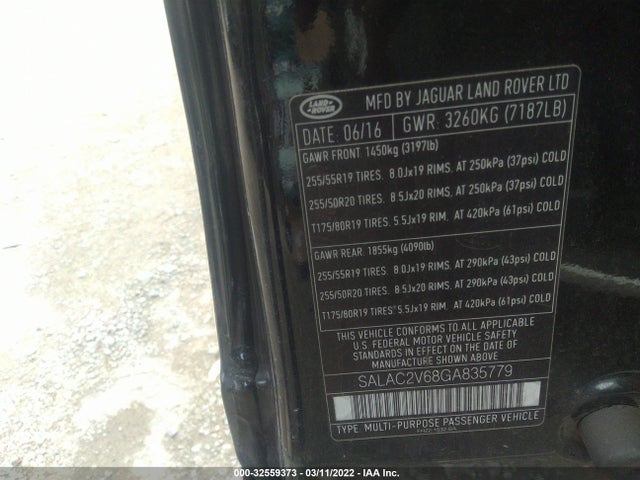 Land Rover LR4 2016 SALAC2V68GA835779 Image 15