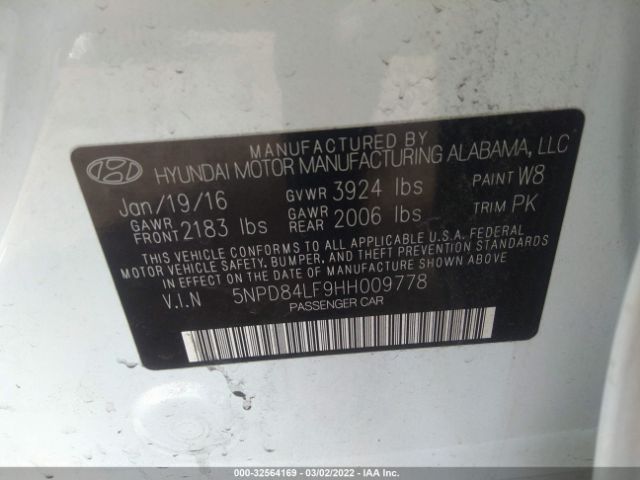 2017 HYUNDAI ELANTRA 5NPD84LF9HH009778 Photo 8