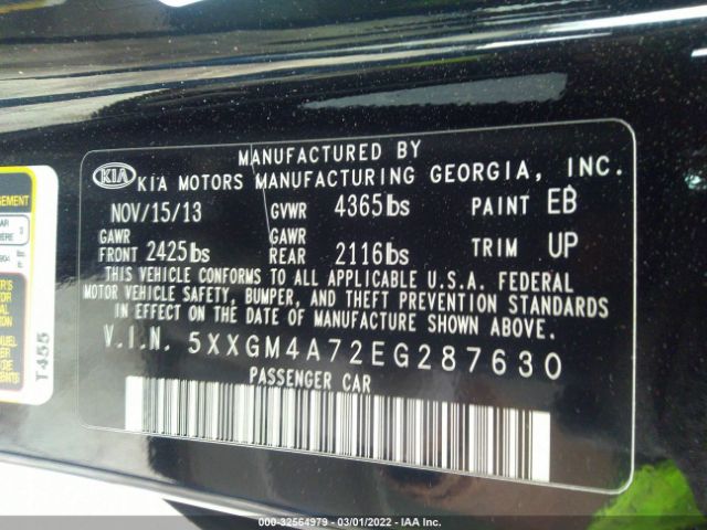 5XXGM4A72EG287630 KIA Optima Lx