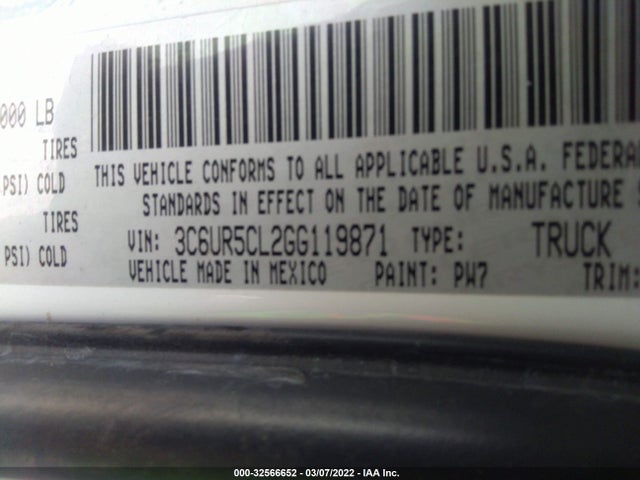 RAM 2500 Tradesman 2016 3C6UR5CL2GG119871 Image 9