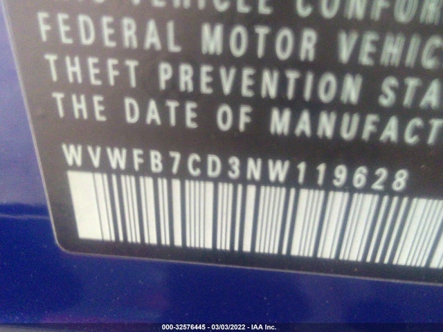 2022 Volkswagen Golf R, VIN: WVWFB7CD3NW119628