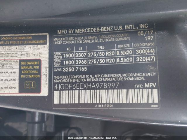 4JGDF6EEXHA978997 Mercedes-Benz Gls Gls 450