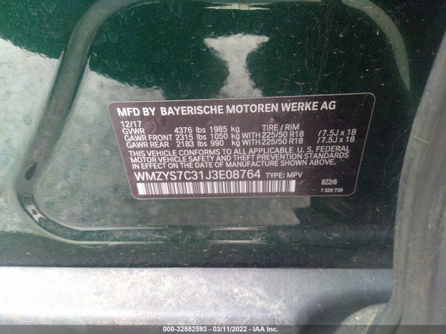2018 Mini Countryman, VIN: WMZYS7C31J3E08764