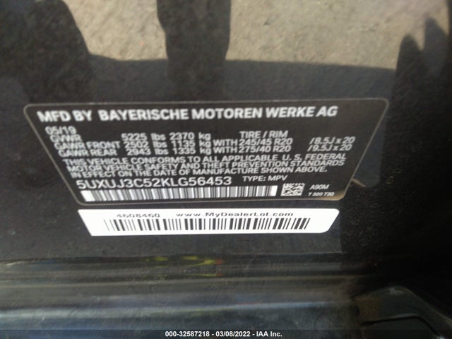 2019 BMW X4, VIN: 5UXUJ3C52KLG56453