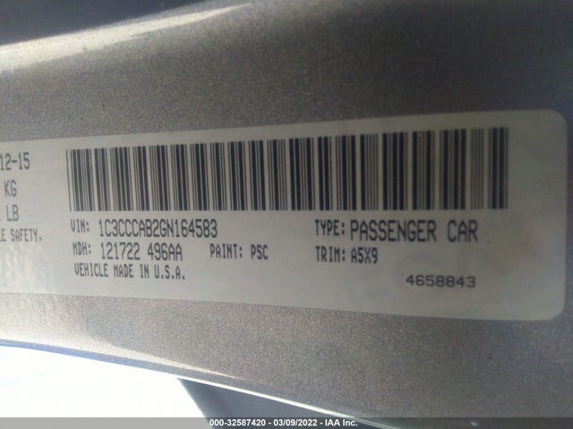 Chrysler 200 Limited 2016 1C3CCCAB2GN164583 Image 9