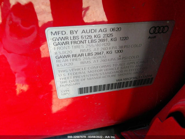 2020 Audi Q3, VIN: WA1EECF35L1113204