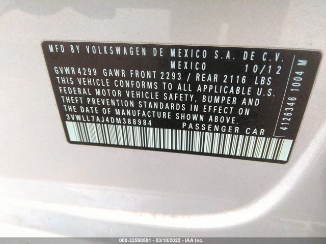 3VWLL7AJ4DM388984 Volkswagen Jetta Sedan Tdi W/premium/nav